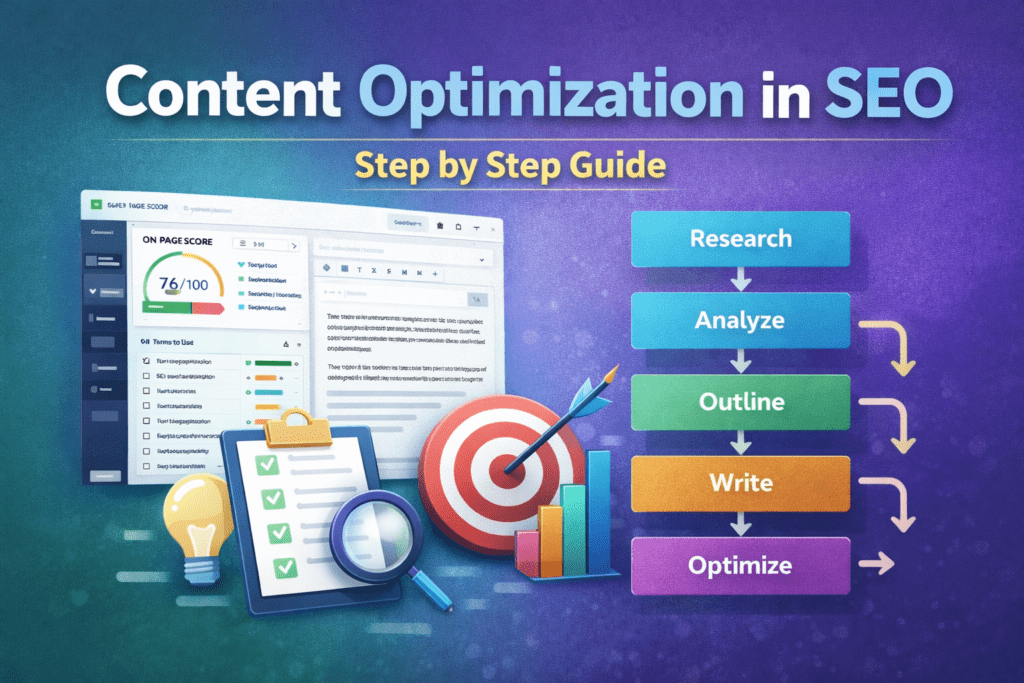 Content optimization in SEO workflow example