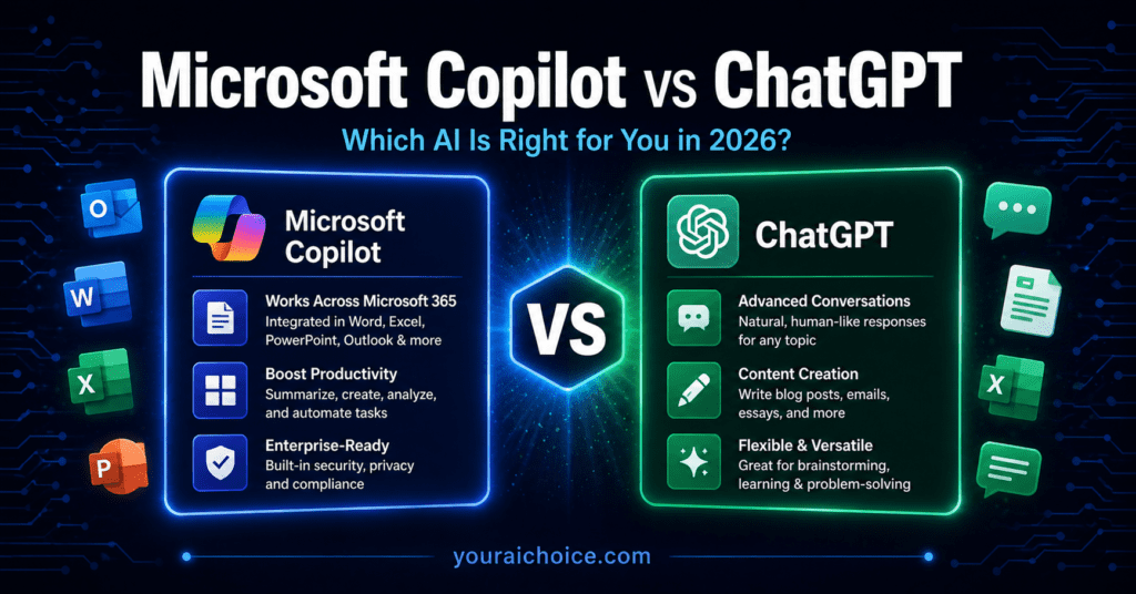 Microsoft Copilot vs ChatGPT 2026 – which AI assistant is better for work and productivity