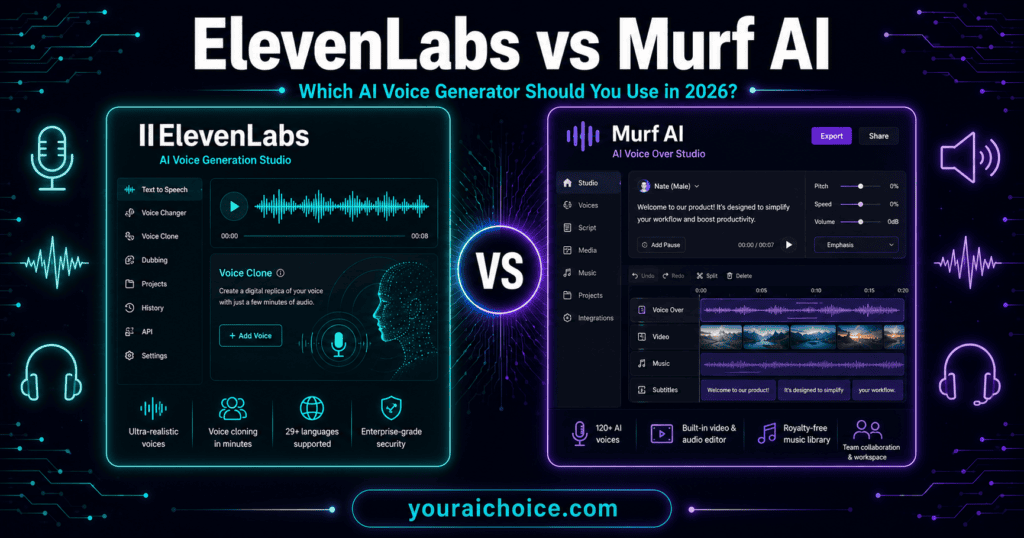 ElevenLabs vs Murf AI 2026 – which AI voice generator is better for creators and businesses