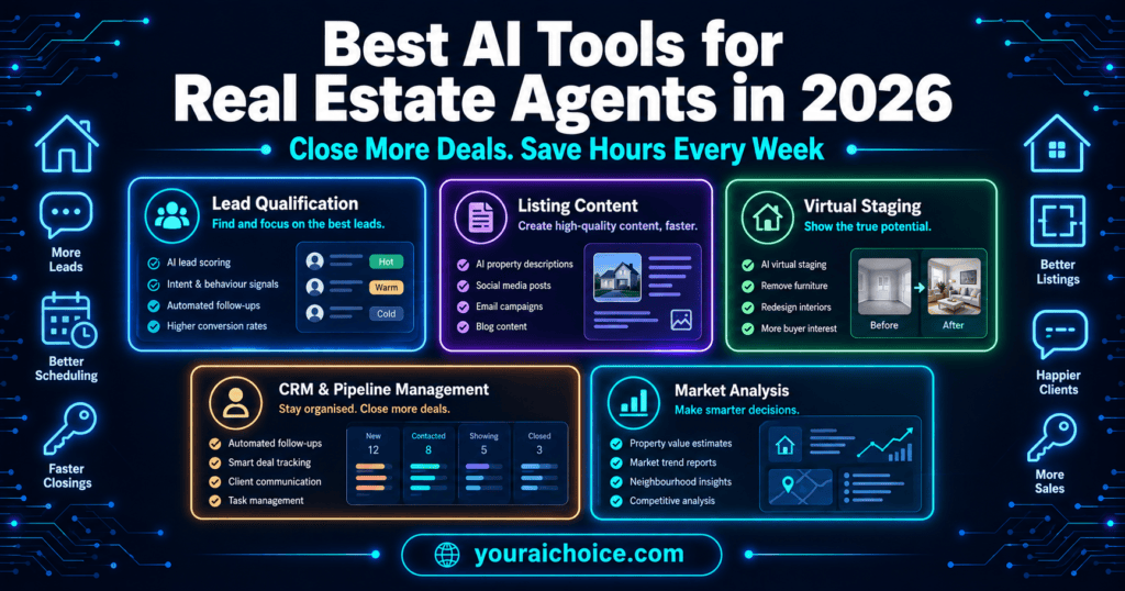 Best AI tools for real estate agents in 2026 – lead generation, listing descriptions, virtual staging and CRM tools