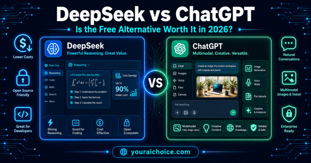 DeepSeek vs ChatGPT 2026 – is the free AI alternative worth it and is it safe to use